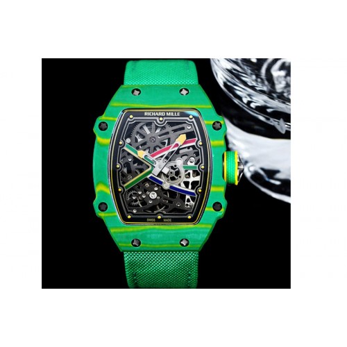 Richard Mille RM67-02 Green NTPT Wayde van Niekerk on Green Nylon strap CRMA7 Clone