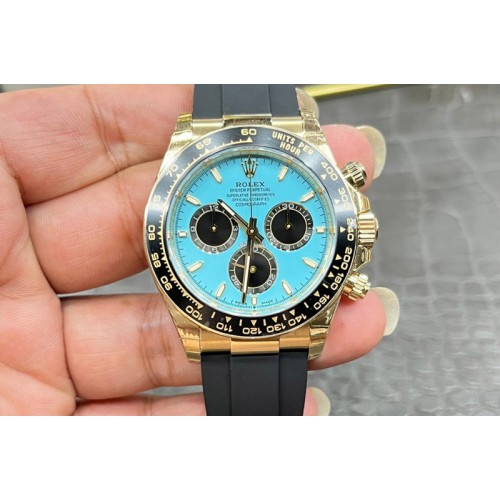 Rolex 2025 Daytona 126518 APSF 1:1 Best Edition Turquoise Dial on Oysterflex Strap SH4131 (Gain Weight)