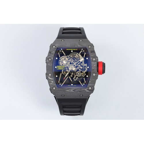 Richard Mille RM35-01 NTPT ZF 1:1 Best Edition Skeleton Dial on Black Rubber Strap RMUL3 Super Clone