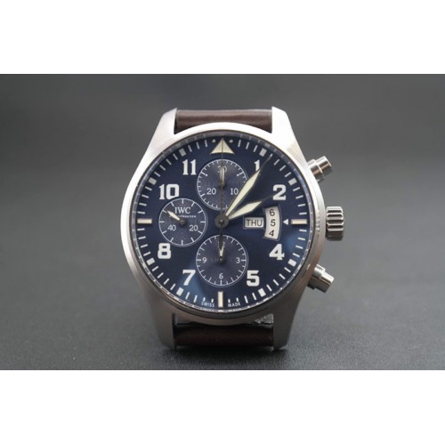 IWC Pilot Chrono 377706 "Le Petit Prince" V6F 1:1 Best Edition Blue Dial on Brown Leather Strap A7750
