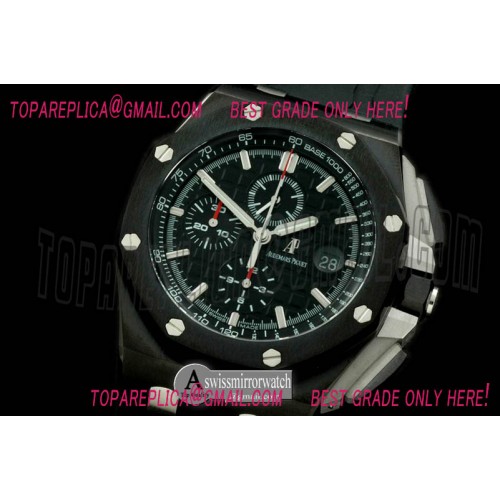 Audemars Piguet 2011 Royal Oak Chronograph DLC/LE Black A-7750 Sec@12