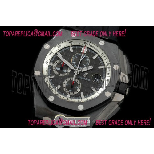 Audemars Piguet 2011 Royal Oak Chronograph CER/RU Blk A-7750 Sec@12