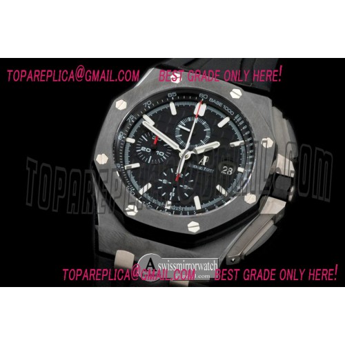 Audemars Piguet 2011 Royal Oak Chronograph CER/RU Blk A-7750 Sec@12