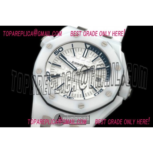 Audemars Piguet White Ceramic Diver CER/RU White Asian 2824