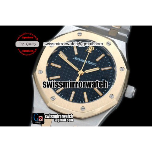 Audemars Piguet Royal Oak Jumbo Auto SS/YG TT Black Swiss Eta 2824-2