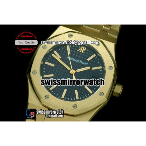 Audemars Piguet Royal Oak Jumbo Auto YG/YG Blue Swiss Eta 2824-2