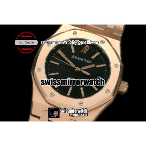 Audemars Piguet Royal Oak Jumbo Auto RG/RG Black Swiss Eta 2824-2