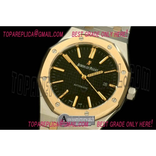 Audemars Piguet Royal Oak 15400 SS/YG Black Swiss 2824