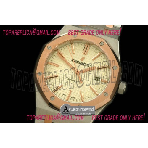 Audemars Piguet Royal Oak 15400 SS/RG White Swiss 2824