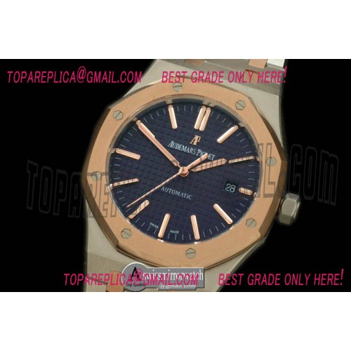 Audemars Piguet Royal Oak 15400 SS/RG Blue Swiss 2824