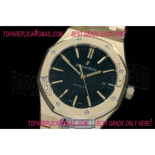 Audemars Piguet Royal Oak 15400 YG/YG Black Swiss 2824
