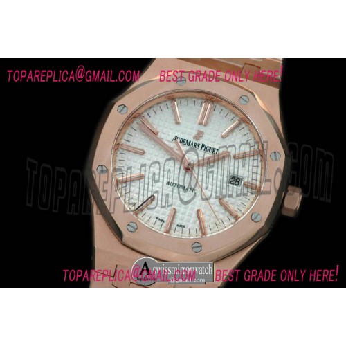 Audemars Piguet Royal Oak 15400 RG/RG White Swiss 2824