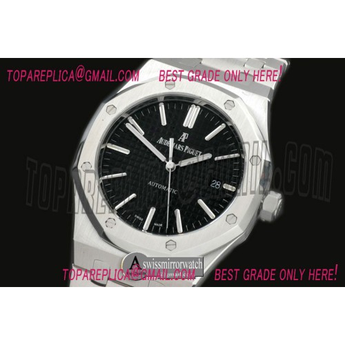 Audemars Piguet Royal Oak 15400 SS/SS Black Jap M 9015