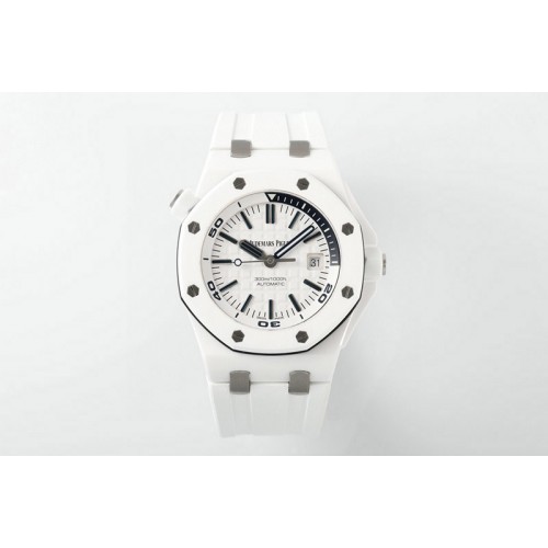 Audemars Piguet Royal Oak Offshore Diver 15707 White Ceramic ZF 1:1 Best Edition SA3120 Super Clone