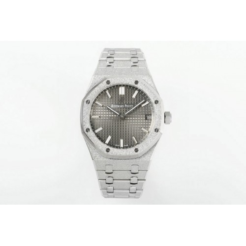 Audemars Piguet Royal Oak 41mm 15500 Frosted SS APSF 1:1 Best Edition Gray Textured Dial on SS Bracelet SA4302 Super Clone
