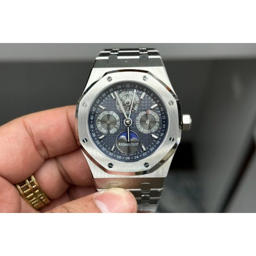 Audemars Piguet Royal Oak 41mm Complicated 26574 SS BBR Best Edition Dark Blue Dial on SS Bracelet A5134