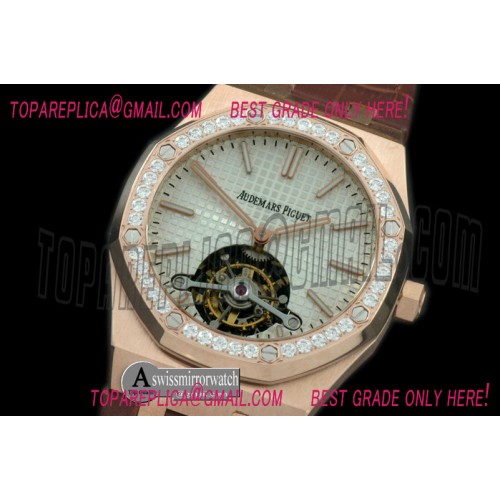 Audemars Piguet Royal Oak Tourbillon RG/LE/Diam White Real Tourbillon