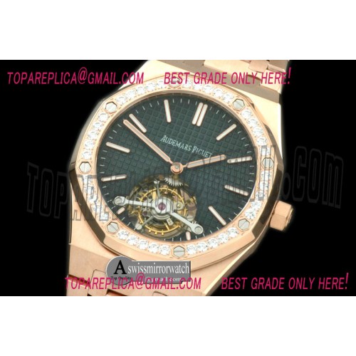 Audemars Piguet Royal Oak Tourbillon RG/RG/Diam Blue Real Tourbillon