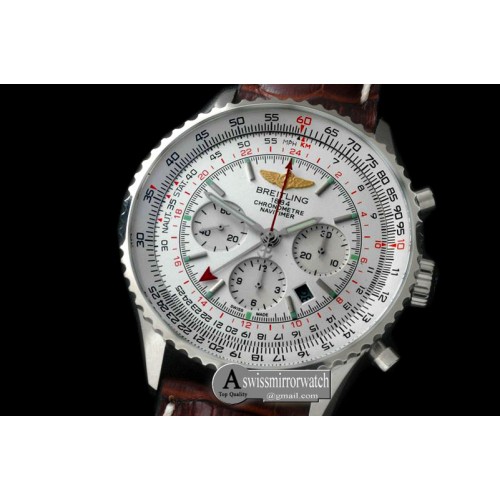 Breitling Navitimer GMT SS/LE White A-7500