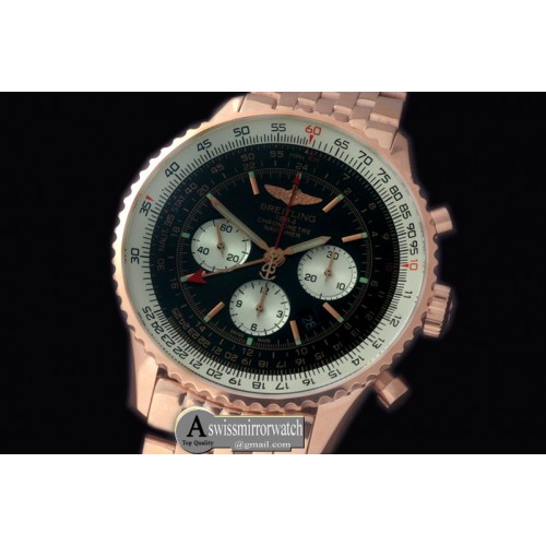 Breitling Navitimer GMT RG/RG Black A-7500