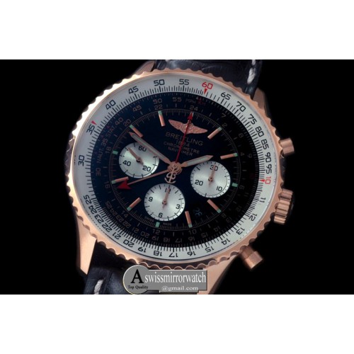 Breitling Navitimer GMT RG/LE Black A-7500