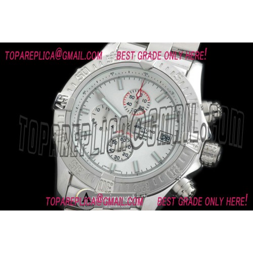 Breitling Super Avenger SS/SS White Stk Jap OS20