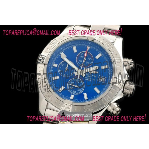 Breitling Super Avenger SS/SS Blue Stk Jap OS20