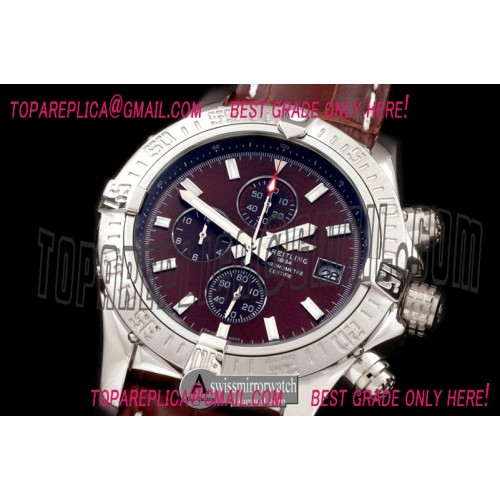 Breitling Super Avenger SS/LE Brown Stk Jap OS20