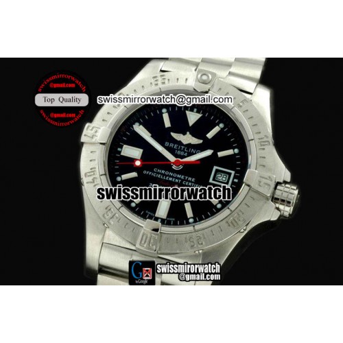 Breitling Seawolf SS/SS Black/Red Stick Swiss 2836