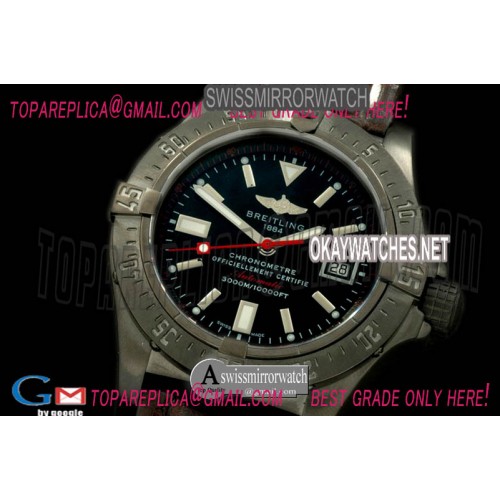Breitling Seawolf PVD/LE Blk/Red Stick Asian 2836