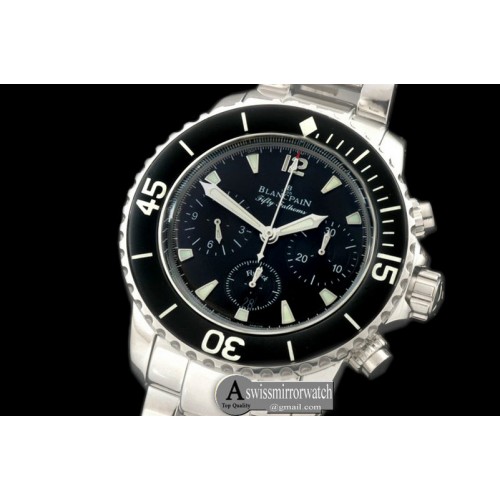 Blancpain 50 Fathoms Chrono SS/SS Black A-7750