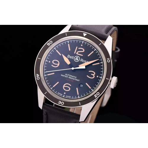 Bell&Ross Sports Heritage Black Miyota 9015 Automatic Movement Bell&Ross Sports Heritage Black Miyota 9015 Automatic Movement
