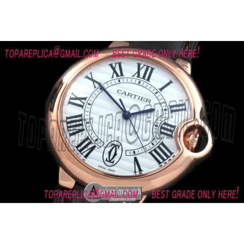 Cartier Ballon De Cartier Mid RG/LE White Roman Miyota