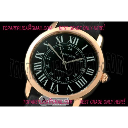 Ronde De Cartier Automatic RG/LE Black Asian 2824