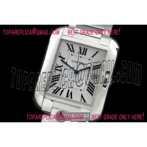 Cartier Tank Anglaise Men SS/SS White Miyota 9015