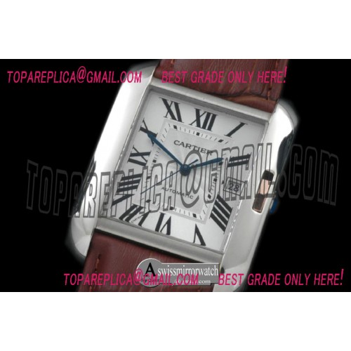 Cartier Tank Anglaise Men SS/YG/LE White Miyota 9015