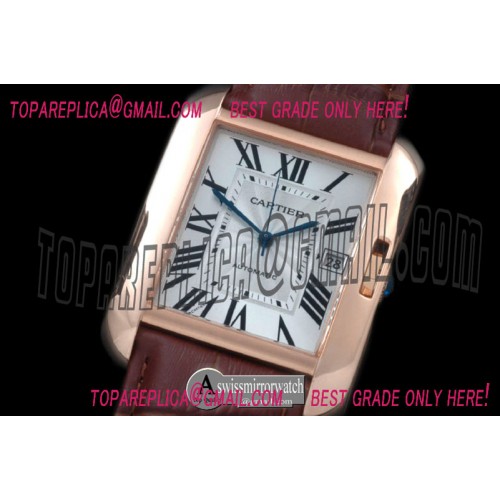 Cartier Tank Anglaise Men RG/LE White Miyota 9015