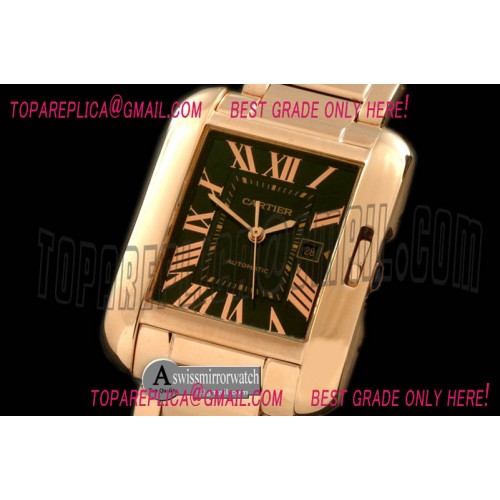 Cartier Tank Anglaise Mid RG/RG Black Swiss Eta 2671 Cartier Tank Anglaise Mid RG/RG Black Swiss Eta 2671