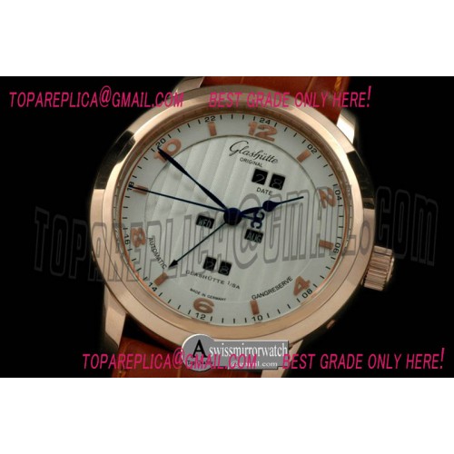 Glashutte Panomatic Perpertual Calendar RG/LE White Asian 2813