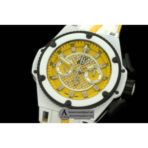 Hublot Ferrari Limited Ed Ceramic/Rubber Yellow A-7750