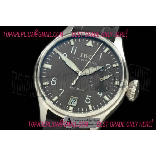 Replica  IWC Big Pilot 5002 IW500402 SS/Leather Grey Asia 25J Watches
