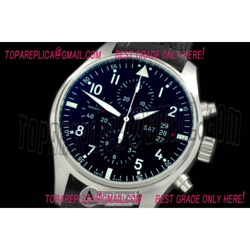 IWC 377701 Pilot Chrono SS/LE Black A-7750