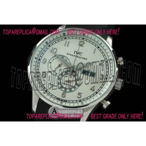 IWC Portuguese Chrono Day/Date SS/RU White Jap OS20