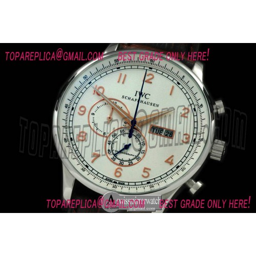 IWC Portuguese Chrono Day/Date SS/LE White/Gold Jap OS20