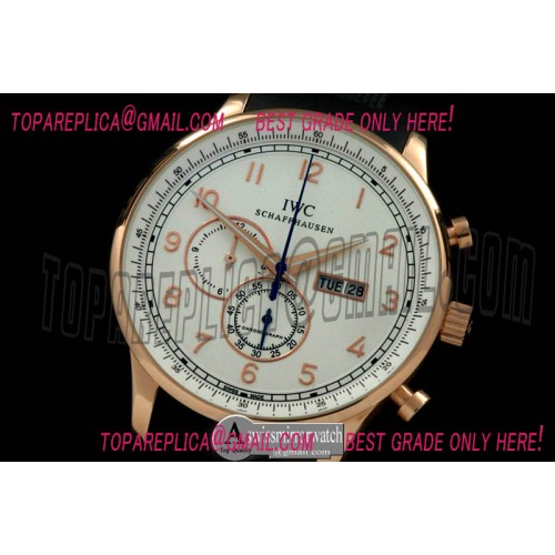 IWC Portuguese Chrono Day/Date RG/RU White/Gold Jap OS20