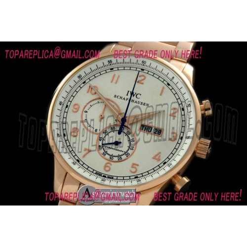 IWC Portuguese Chrono Day/Date RG/RG White/Gold Jap OS20