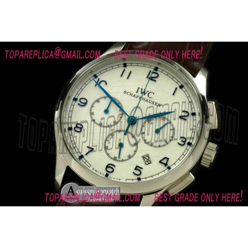 IWC Portuguese Grande Chrono SS/LE White/Blue Jap OS20