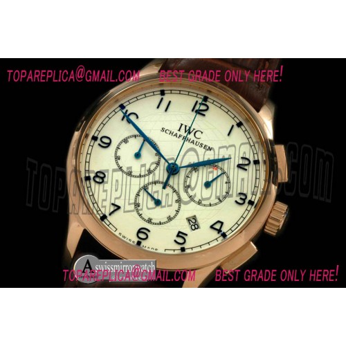 IWC Portuguese Grande Chrono RG/LE White/Blue Jap OS20