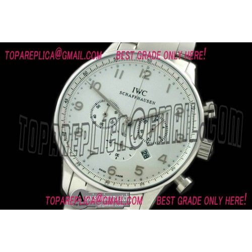 IWC Portuguese Chrono SS/SS White/Silver Jap OS20