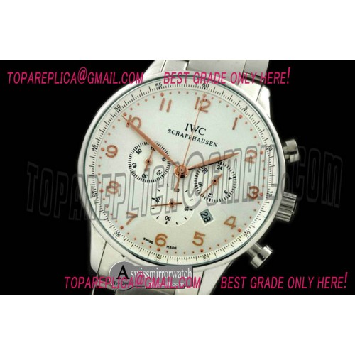 IWC Portuguese Chrono SS/SS White/Gold Jap OS20